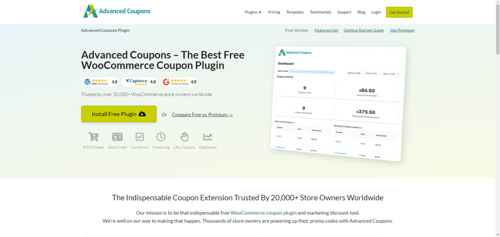 Advanced Coupons plugin