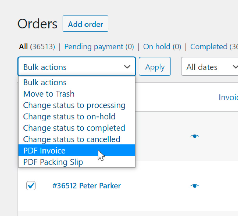 WooCommerce PDF Invoices & Packing Slips plugin