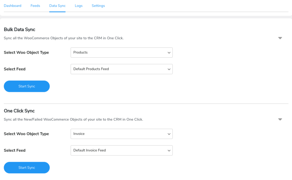 data sync-visserlabs - Visser Labs Bulk and one-click sync options in WooCommerce QuickBooks integration to import historical data