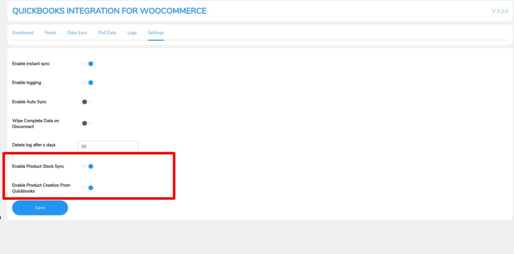 enable stock sync-visserlabs - Visser Labs Enable product stock sync and two-way product creation in WooCommerce QuickBooks integration plugin