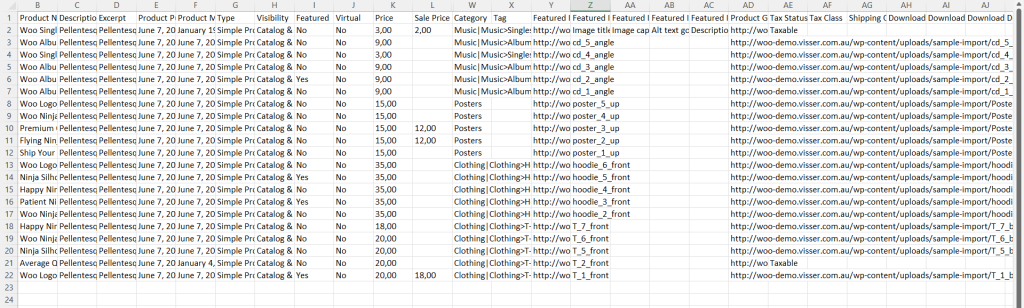 sample product CSV file-visserlabs - Visser Labs WooCommerce import categories sample CSV file with parent-child structure