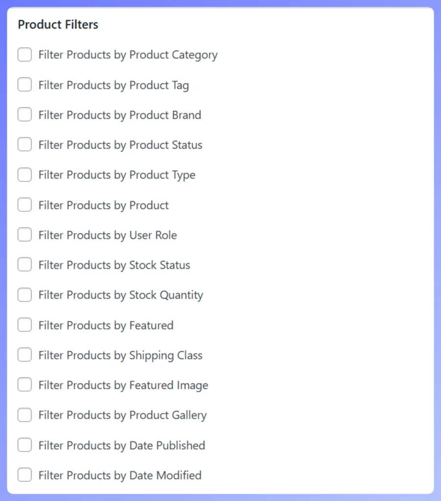 export filters-visser labs - Visser Labs Store Exporter Deluxe order export filter panel showing date range, status, and payment method filters