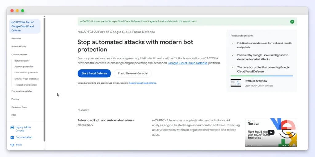 recaptcha - Visser Labs Google reCAPTCHA challenge on a WooCommerce checkout that blocks bot orders