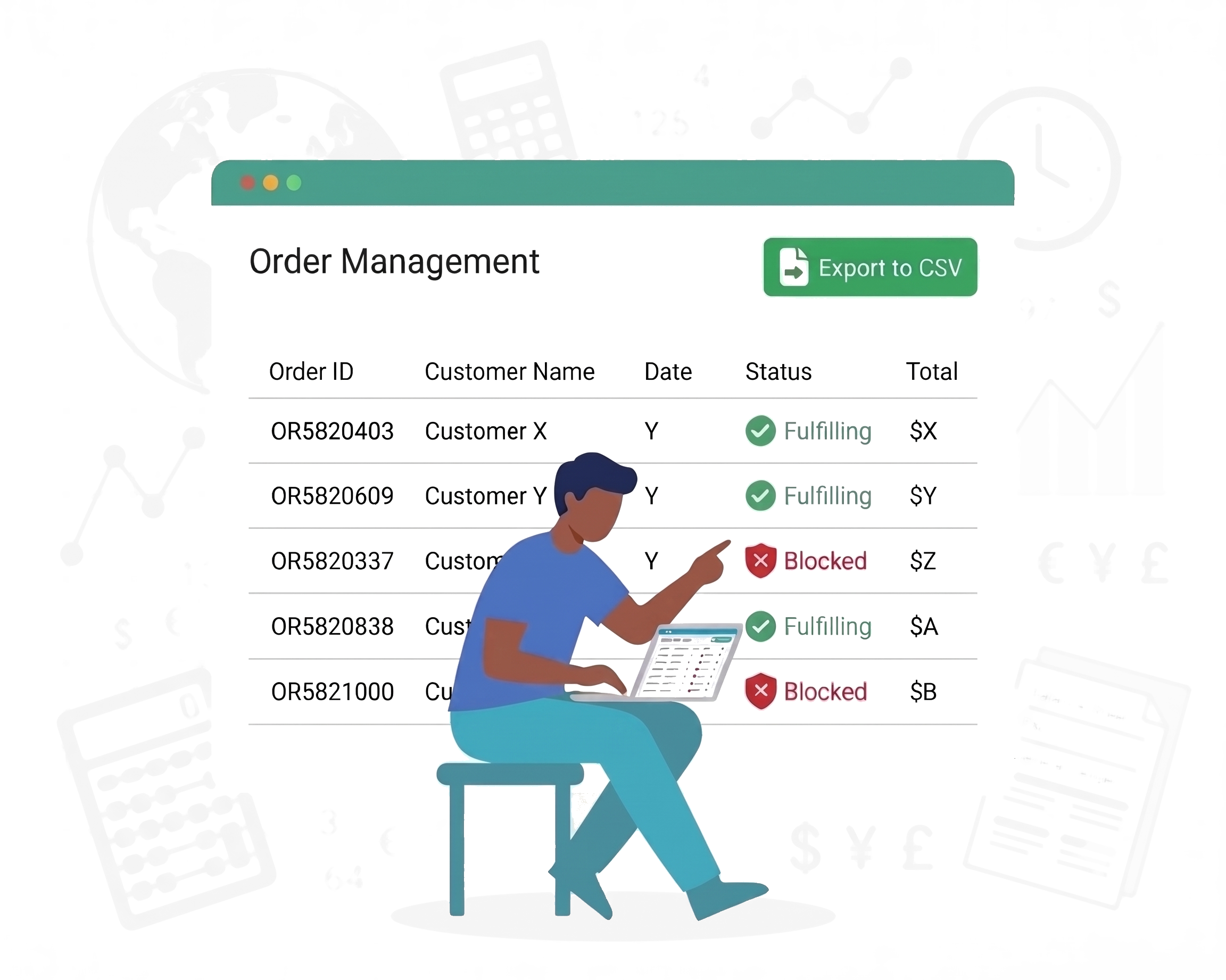 WooCommerce store export preview